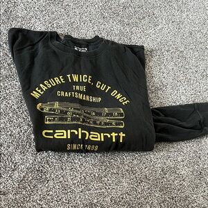 Carhartt Black Long Sleeve Shirt with Yellow Graphic